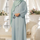 Pastel Pink Beaded Abaya