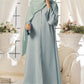 Sky Blue Beaded Abaya