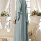 Sky Blue Beaded Abaya