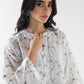 Stitched Off White Embroidered Shirt
