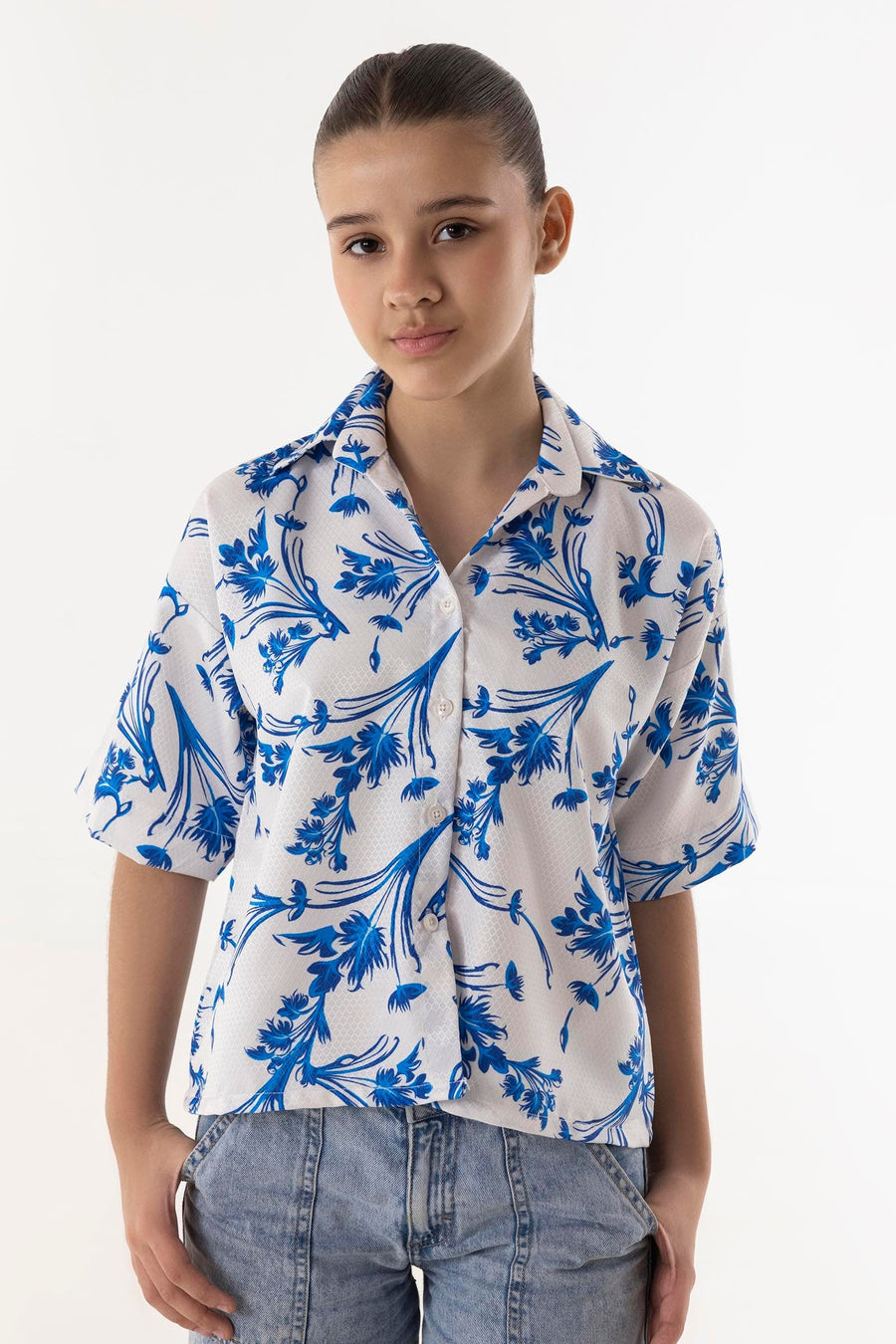 Stitched Kids Dobby Shirt