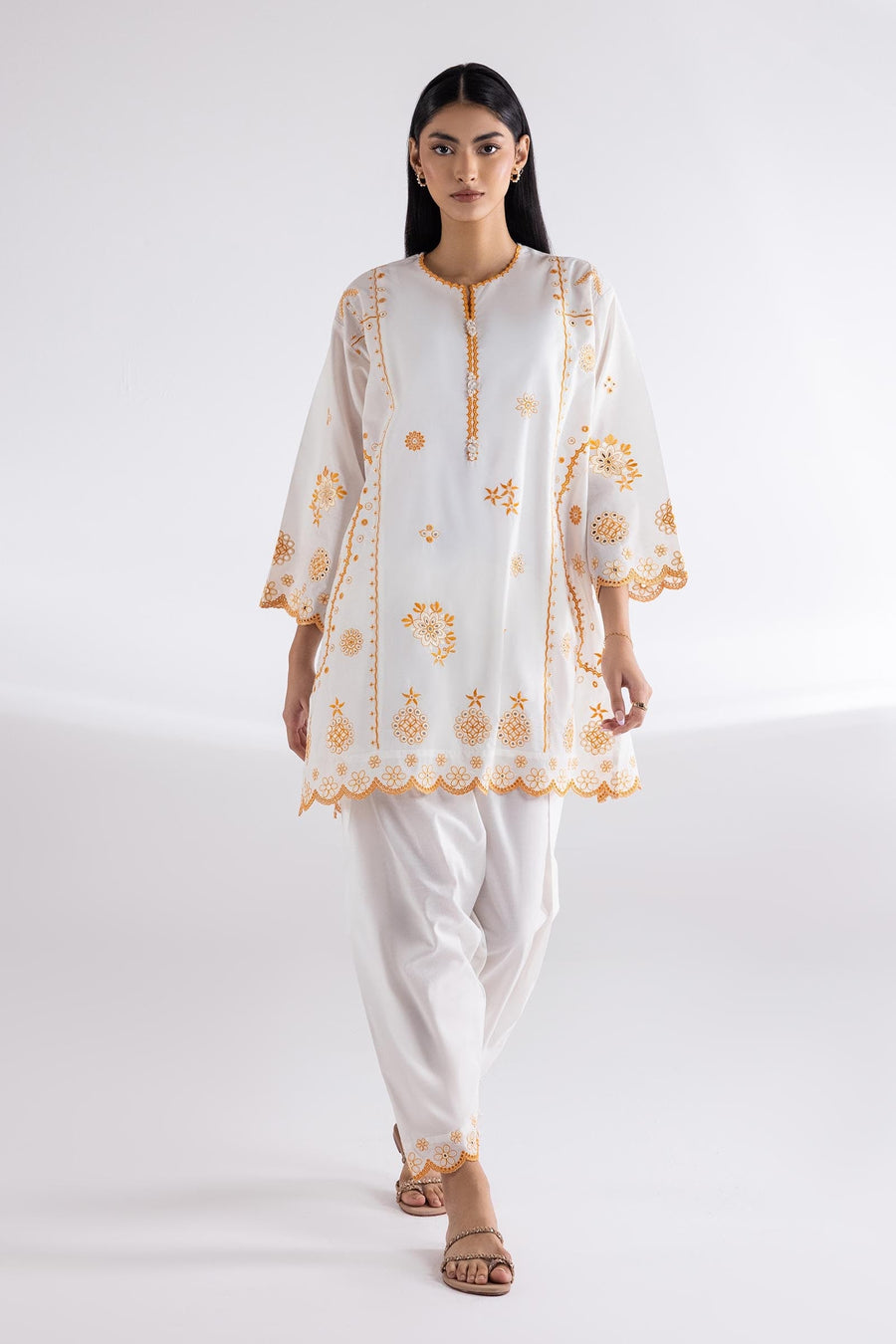 Stitched Lawn Embroidered Shirt + Shalwar