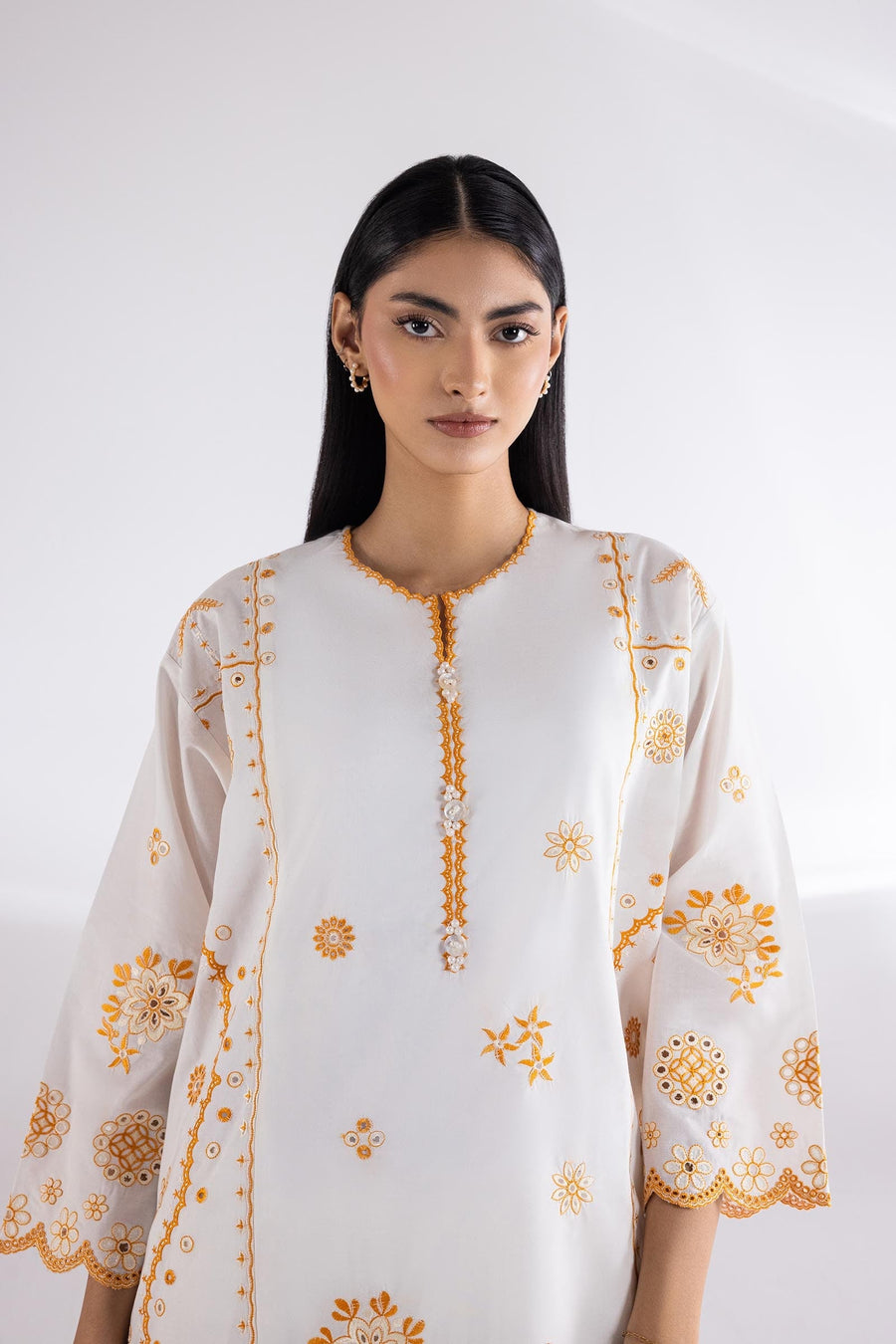 Stitched Lawn Embroidered Shirt + Shalwar