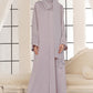 Swirls Embroidered Lilac Abaya