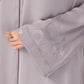 Swirls Embroidered Lilac Abaya