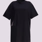 SYNCC BY J. - BLACK ASYMMETRICAL T-SHIRT-05B