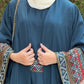 Teal Blue Kimono Abaya