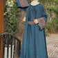 Teal Blue Kimono Abaya