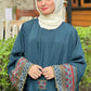 Teal Blue Kimono Abaya