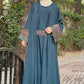 Teal Blue Kimono Abaya