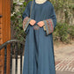 Teal Blue Kimono Abaya