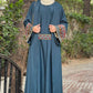 Teal Blue Kimono Abaya