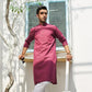 Textured Wine Cotton Kurta Trouser - Men
