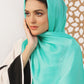 Turquoise Crinkle Silk Hijab