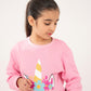 GIRLS PINK FLEECE SWEATSHIRT