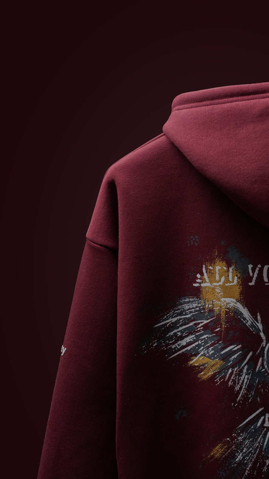 voided puff printed hoodie I