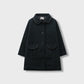 Girls Chic Black Felt Coat