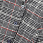 Girls' Grey Checkered Felt Coat
