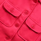 Girls Bold Coral Felt Coat
