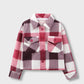 Girls Rosy Grid Flannel Jacket