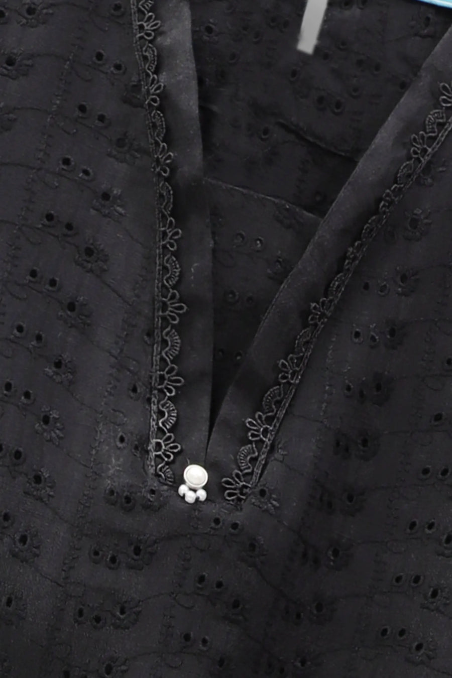 Black Chikankari Suit Set - 3pc