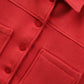 Girls Ember Red Felt Jacket