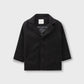 Boys Midnight Black Felt Coat