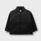 Girls Coal Black Quilted Jacket