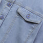 Sky Solid Denim Top