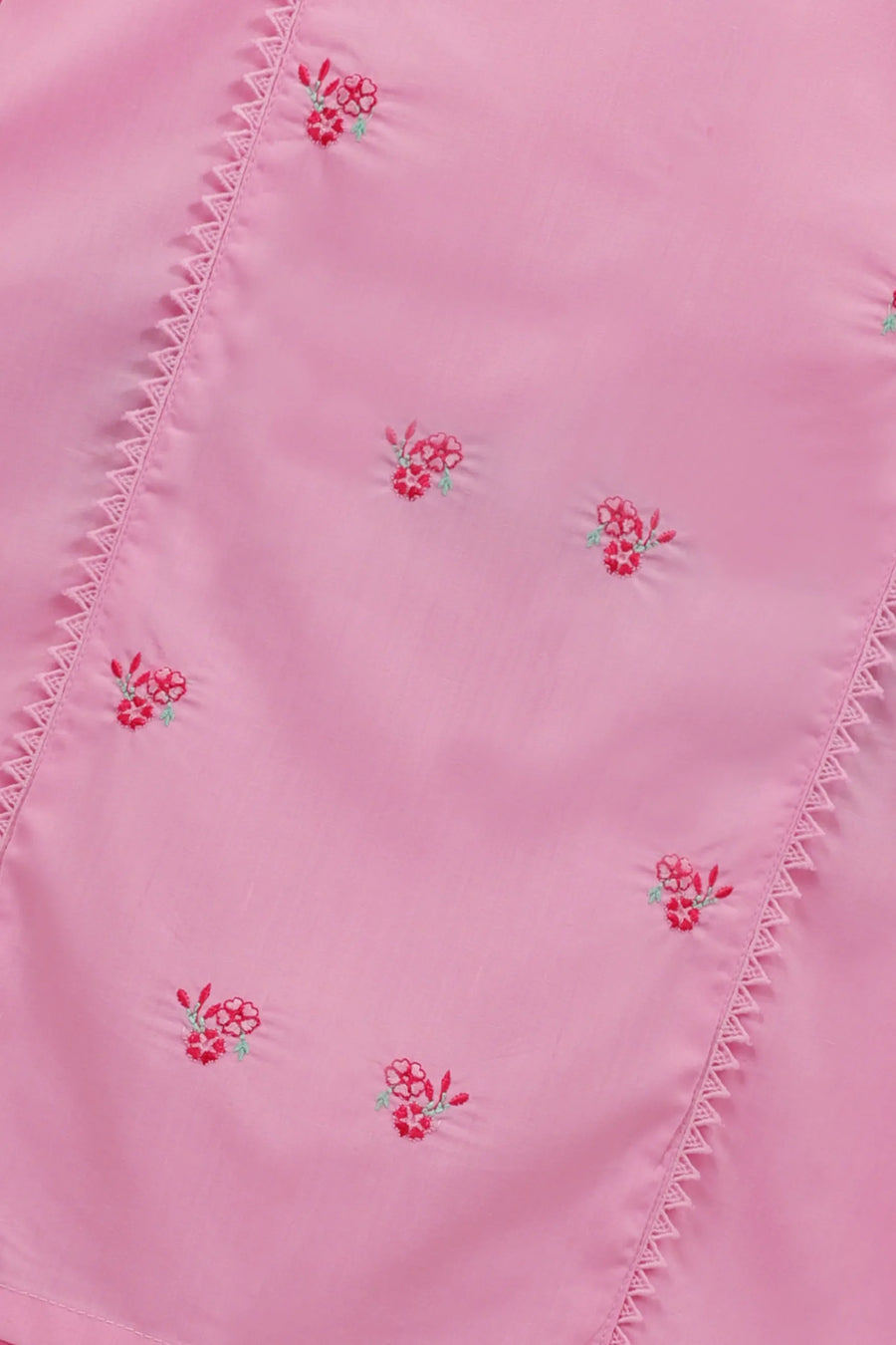 Pink Embroidered Kurta Shalwar Set – 2 Pc