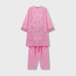 Pink Embroidered Kurta Shalwar Set – 2 Pc