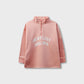 Girls Peach Fleece Mock Neck