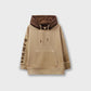 Boys Beige & Brown Fleece Hoodie