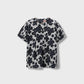 White & Black Printed Cotton Top