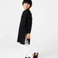 Boys Black Jacquard Cotton Kurta