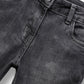 Girls Black Denim Boot-Cut Jeans