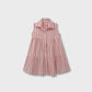Coral & White Striped Cotton Dress