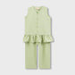 GirlsÃ¢ÂÂ Green Ruffled Mouzal Co-Ord Set