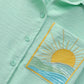 Cool Mint Muslin Embroidered Top