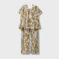 Girls Camel Leaf Printed Co-ord Set