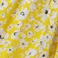 Yellow Puffy-Sleeve Cotton Dress