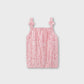 Red Bow-Strap Cotton Top