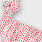 Red Bow-Strap Cotton Top