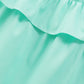 Solid Sea Green Ruffle Top