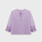 Purple Petal Embroidered Top