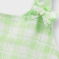 Green Checkered Cotton Strap Top