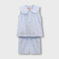 Sky Blue Heart-Print Cotton Dress