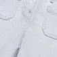 Girls Light Blue Frayed Wide-Leg Jeans