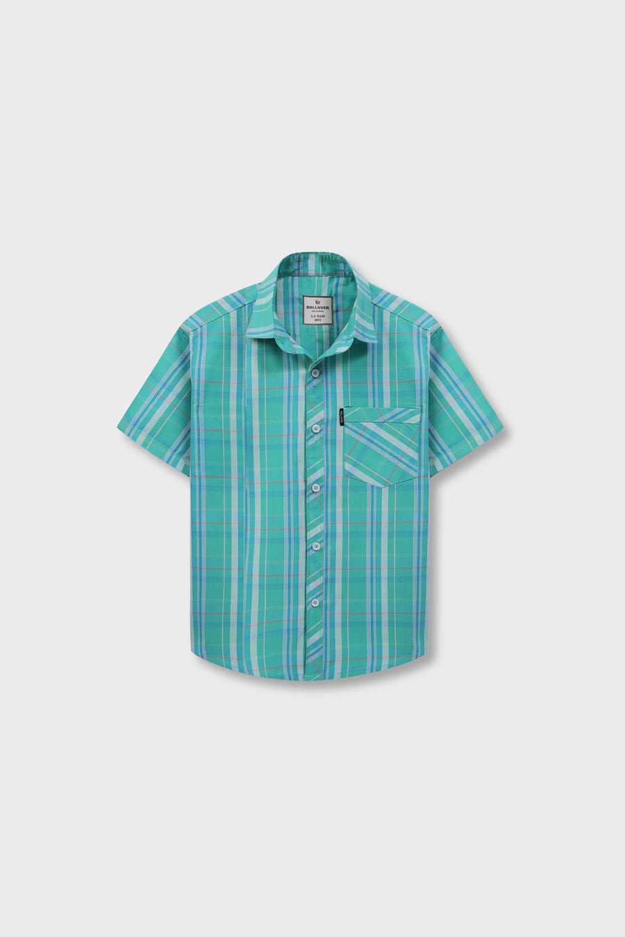 Boys Green Trail Cotton Shirt