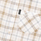 Boys Off-white Cotton Plaid Shirt